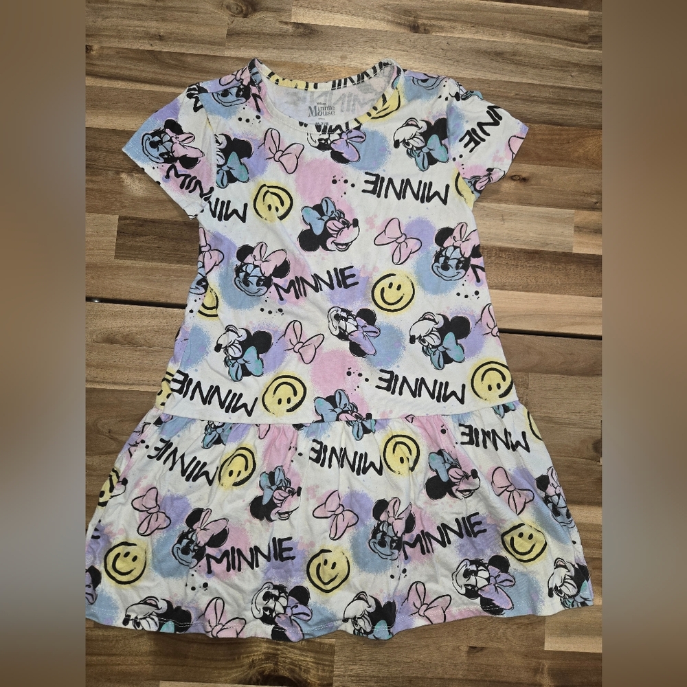 Disney Minnie Mouse Pastel Grapgic Dress